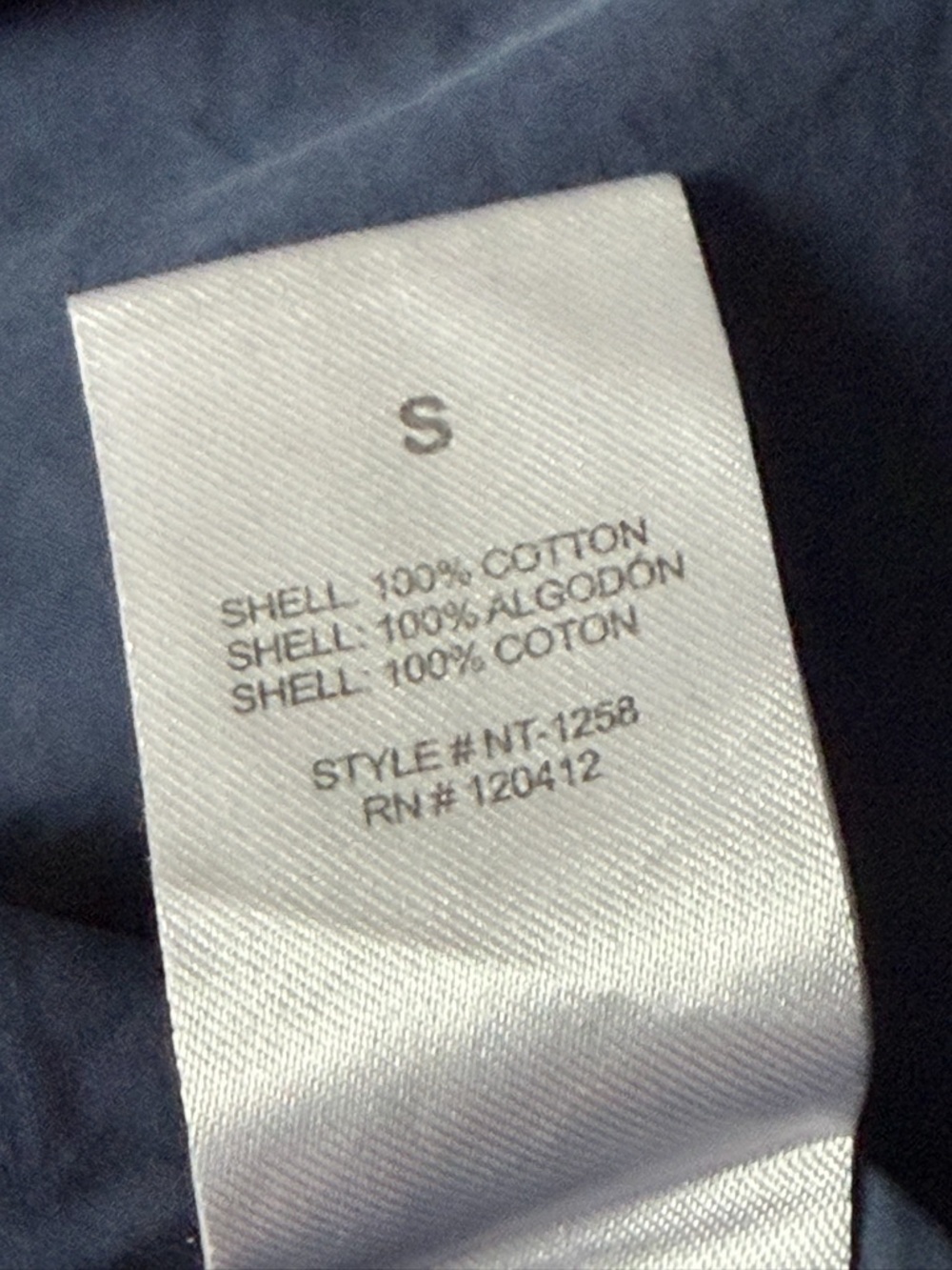 NIA Navy Cotton Long Sleeve Button-Down Shirt Size Small 39500 - Picture 13 of 14